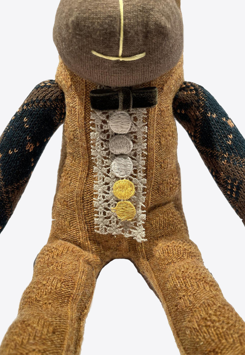 ANTIPAST Kids Babies Sock Knit Monkey Doll Brown SA3C_BROWNEMIX