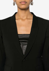 Rick Owens Single-Breasted Wool Blazer Black RP01D2764WL_09