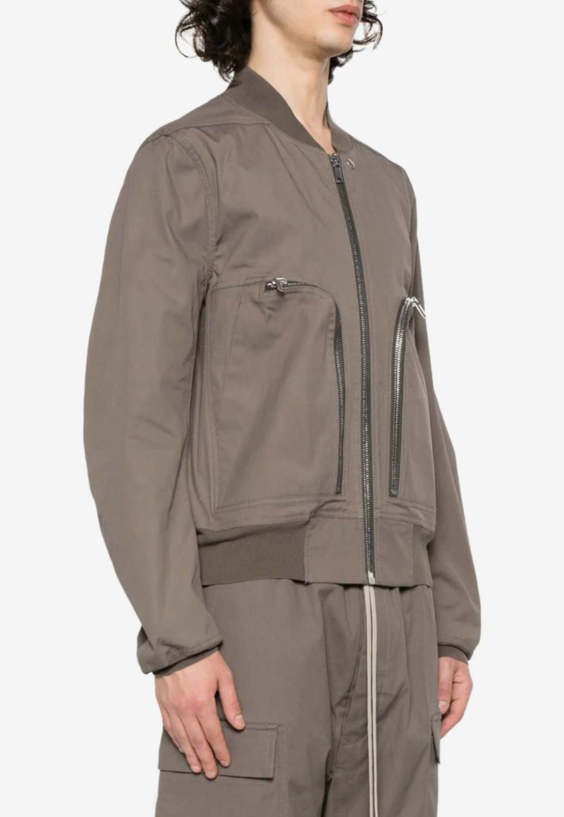 Rick Owens Bauhaus Flight Bomber Jacket Gray RU01D3791TE_34