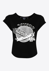 Stella McCartney Wings Graphic Print Baby Tee 6J02843SPZ12_1000 Black