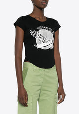 Stella McCartney Wings Graphic Print Baby Tee 6J02843SPZ12_1000 Black