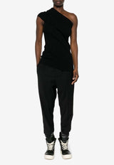 Rick Owens Drawstring Cropped Pants Black RP01D2303WL_09