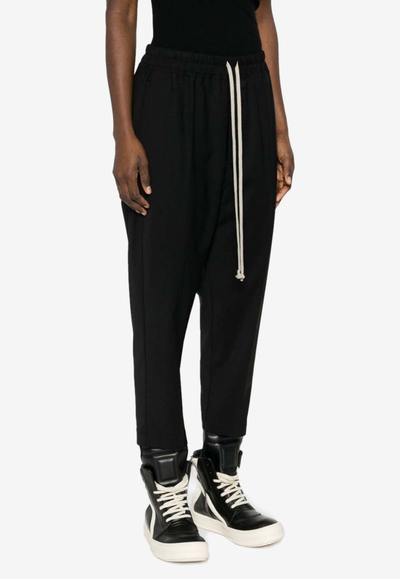 Rick Owens Drawstring Cropped Pants Black RP01D2303WL_09