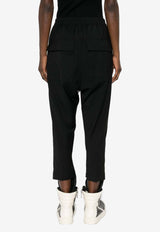 Rick Owens Drawstring Cropped Pants Black RP01D2303WL_09