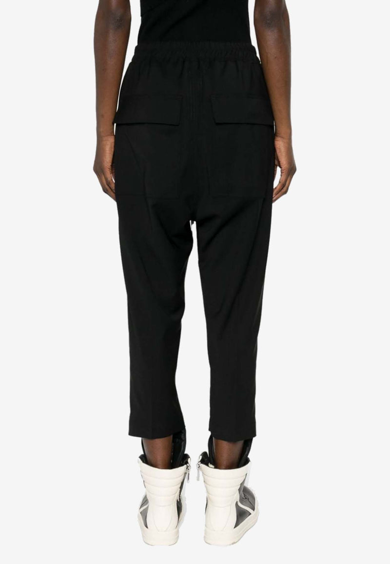 Rick Owens Drawstring Cropped Pants Black RP01D2303WL_09