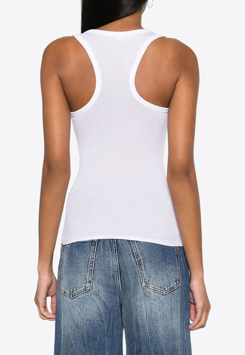 Stella McCartney Logo-Embroidered Tank Top - Pure White 6J02913SPY94_9000