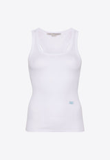 Stella McCartney Logo-Embroidered Tank Top - Pure White 6J02913SPY94_9000