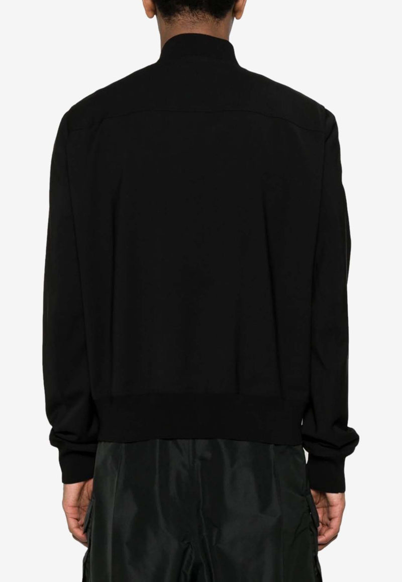 Rick Owens Wool Crepe Bomber Jacket Black RU01D3782WL_09