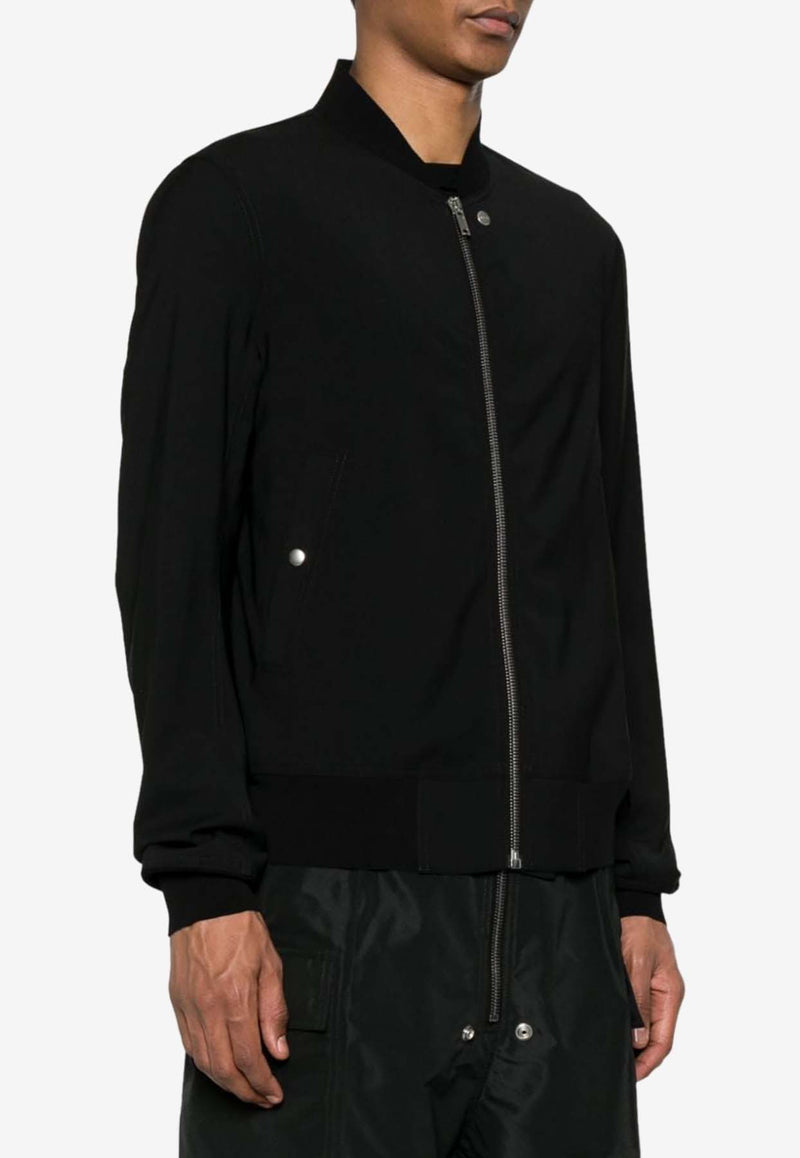 Rick Owens Wool Crepe Bomber Jacket Black RU01D3782WL_09