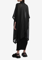 Rick Owens Short-Sleeved Silk Coat Black RP01D2726SH_09