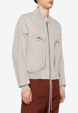 Rick Owens Bauhaus Flight Bomber Jacket Pearl RU01D3791TE_08