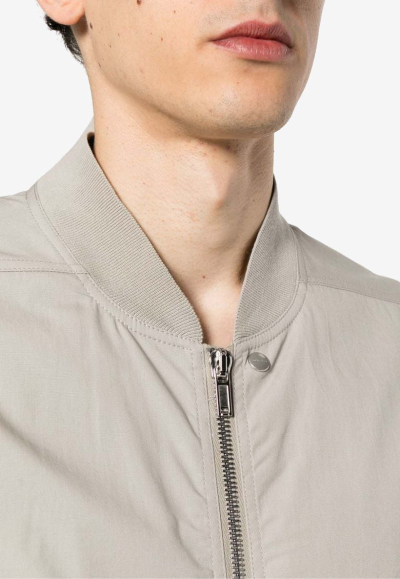 Rick Owens Bauhaus Flight Bomber Jacket Pearl RU01D3791TE_08