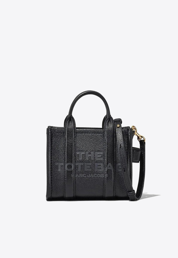 Marc Jacobs The Logo Grained Leather Tote Bag Black H053L01RE22_001