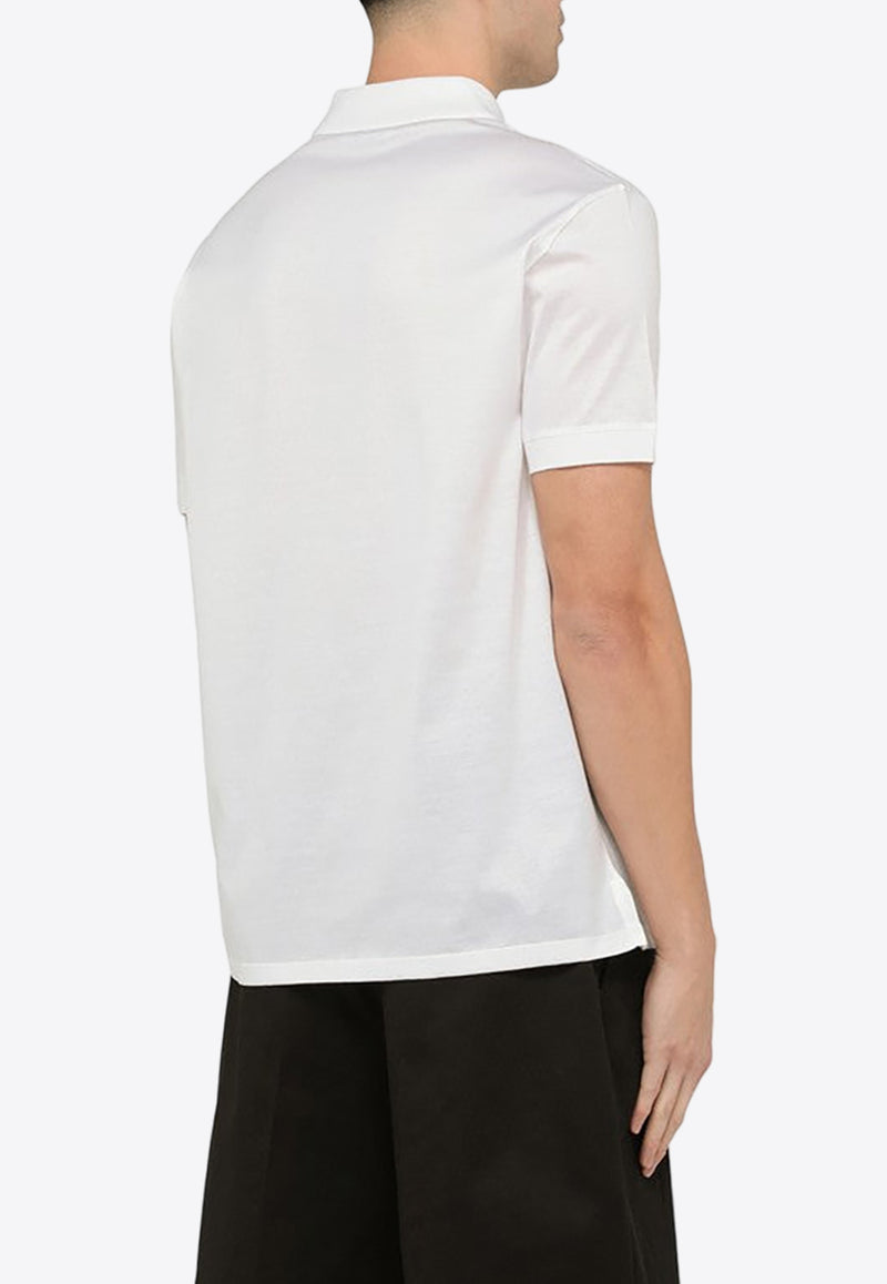 Alexander McQueen Seal Logo Short-Sleeved Polo T-shirt White 776379QXAAJ/O_ALEXQ-9000