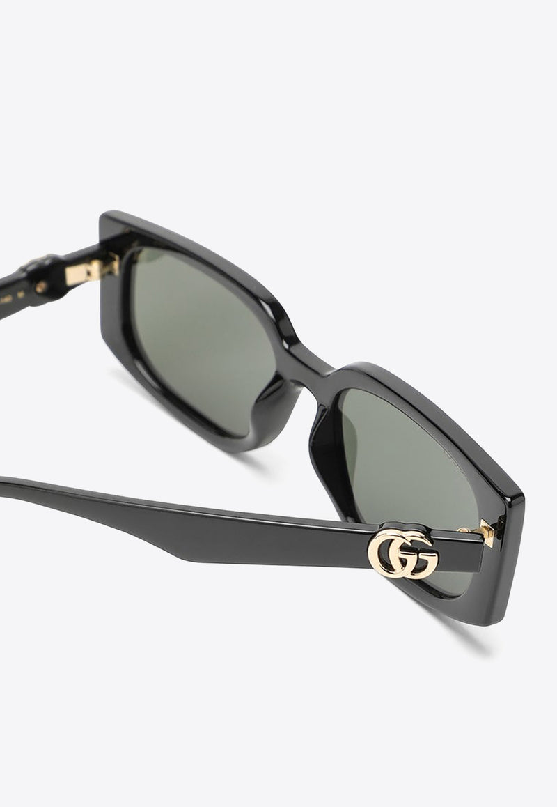 Gucci Rectangular Acetate Sunglasses Gray 778089J1691/O_GUC-1012