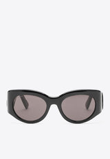 Gucci Oval Acetate Sunglasses Gray 778261J1691/O_GUC-1012