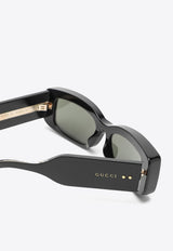 Gucci Rectangular Acetate Sunglasses Gray 778276J0740/O_GUC-1012