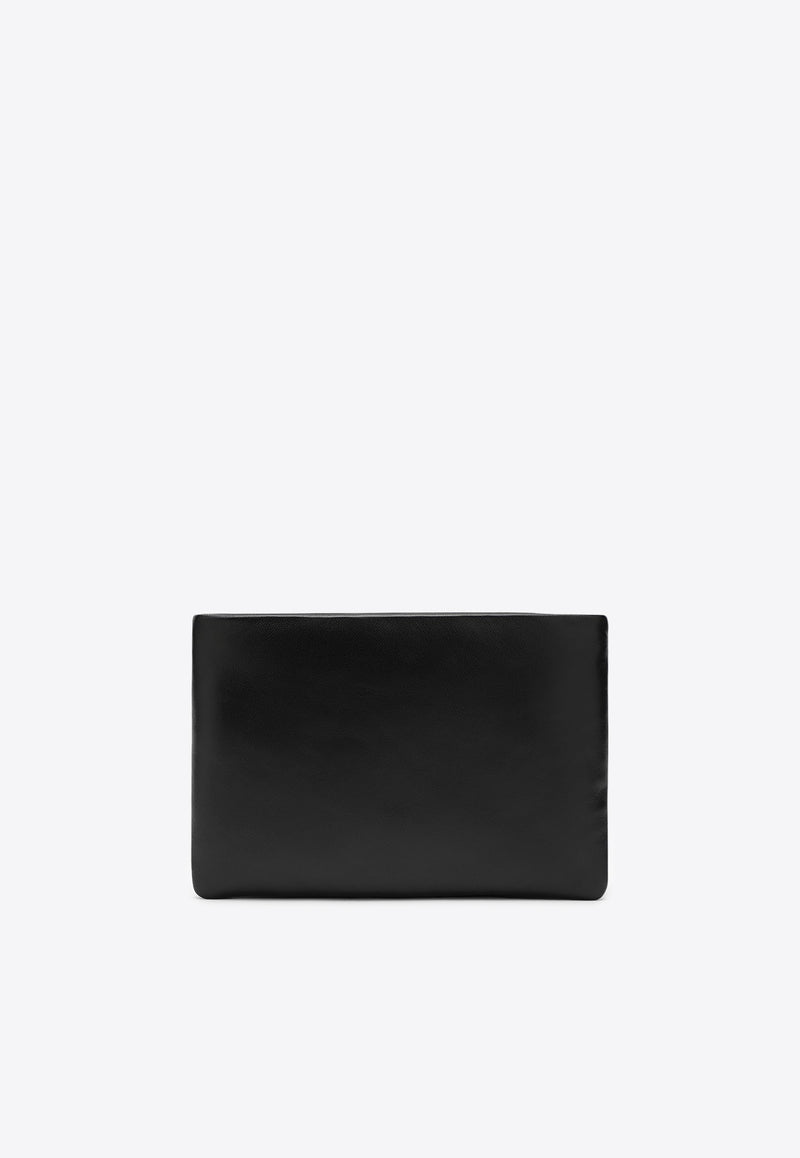 Saint Laurent Padded Leather Pouch Bag Black 779526AADA1/O_YSL-1000