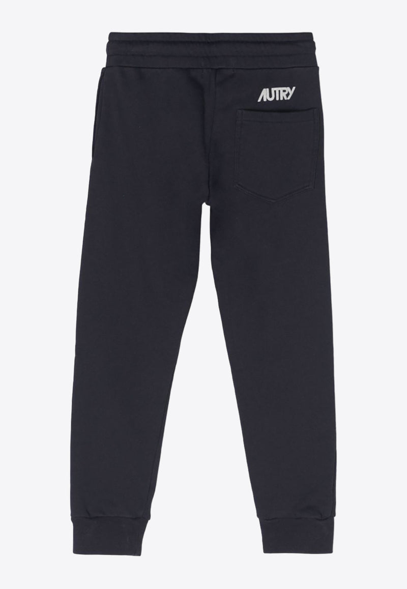 Autry Kids Boys Logo Embroidered Track Pants Blue KPPK023_B