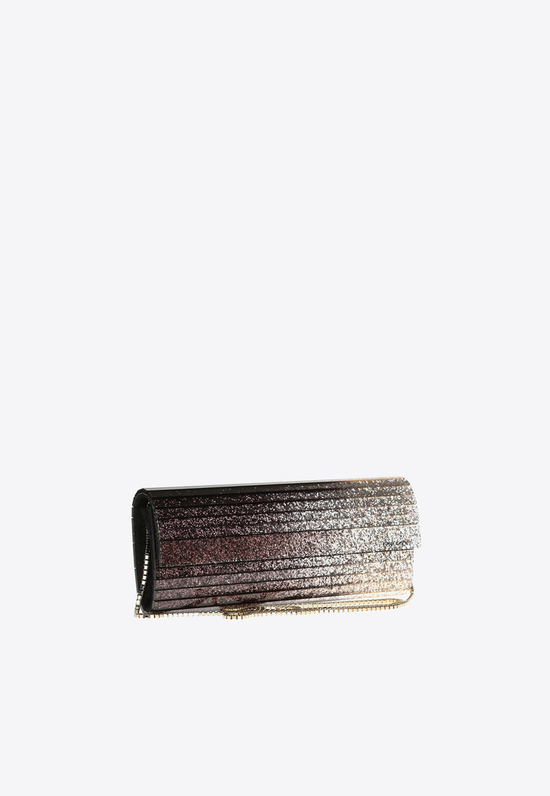 Jimmy Choo Sweetie Glittered  Ombre Clutch Black SWEETIE DGA-BLACK CHAMPAGNE