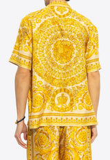 Versace Barocco Print Silk Shirt Yellow 1003926 1A03044-5K410