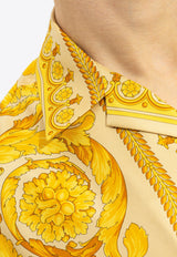 Versace Barocco Print Silk Shirt Yellow 1003926 1A03044-5K410