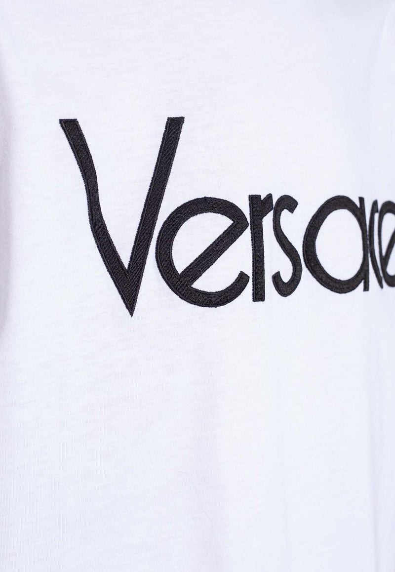 Versace 1978 Logo Print T-shirt White 1012545 1A09028-1W000