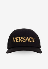 Versace Logo Embroidered Baseball Cap Black 1012693 1A08103-2B150