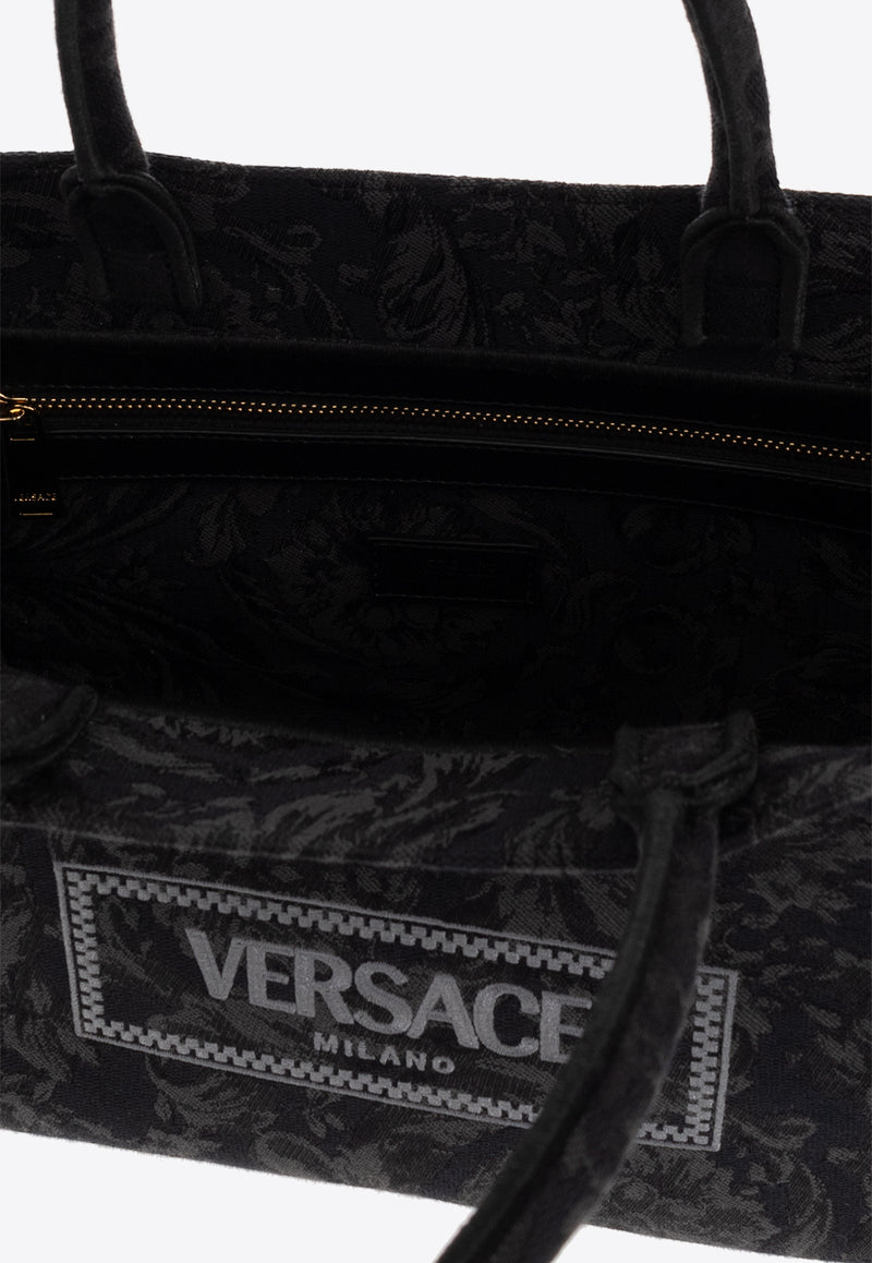 Versace Small Barocco Athena Top Handle Bag Black 1011564 1A09741-2BM0V