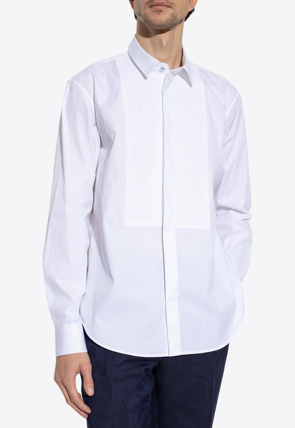 Versace Barocco Long-Sleeved Formal Shirt White 1013920 1A09790-1W000