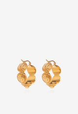 Versace Tribute Medusa-Medallions Hoop Earrings Gold 1013207 1A00620-3J210