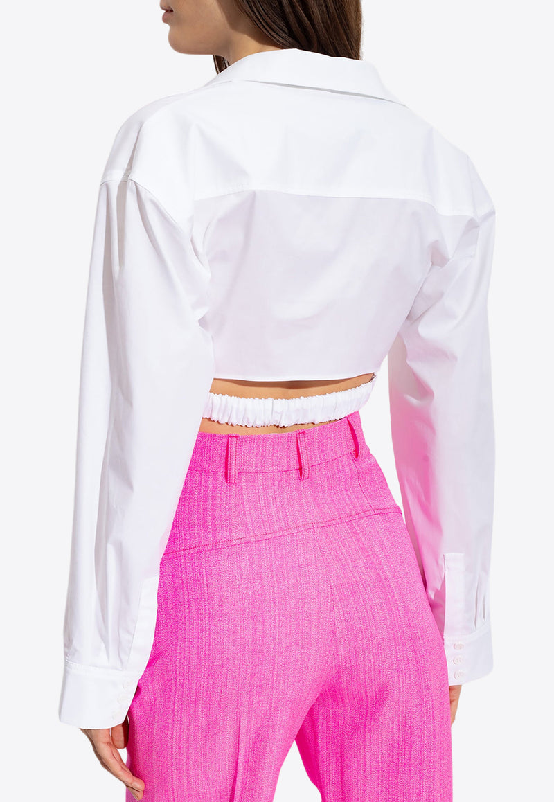 Jacquemus Bahia Courte Cropped Shirt White 233SH042 1454-100