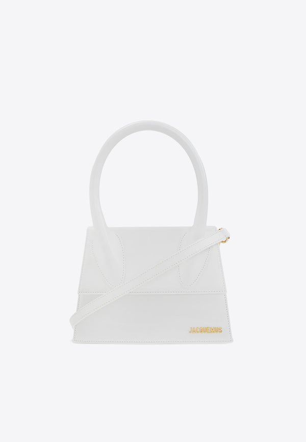 Jacquemus Le Grand Chiquito Leather Top Handle Bag White 213BA03-213 300-100