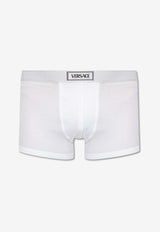 Versace 90s Vintage Logo-Waistband Trunks White 1014037 1A09410-1W000