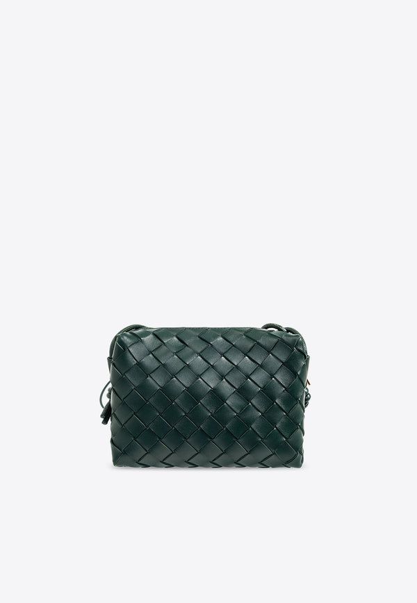 Bottega Veneta Mini Loop Intrecciato Leather Shoulder Bag Emerald Green 723547 V1G11-3049