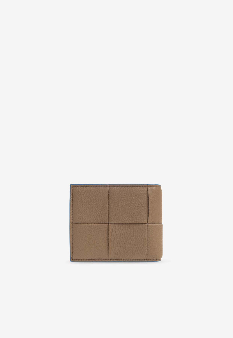 Bottega Veneta Cassette Bi-Fold Wallet in Intrecciato Leather Argil 749455 VCP14-2569