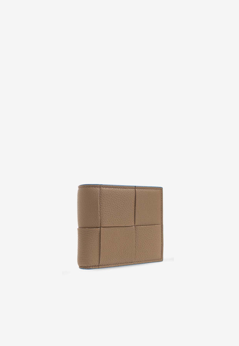 Bottega Veneta Cassette Bi-Fold Wallet in Intrecciato Leather Argil 749455 VCP14-2569