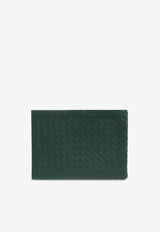 Bottega Veneta Intrecciato Half Zip Pouch Emerald Green 607479 VCPQ5-3336