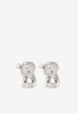 Bottega Veneta Knotted Stud Earrings Silver 708285 V5070-8117