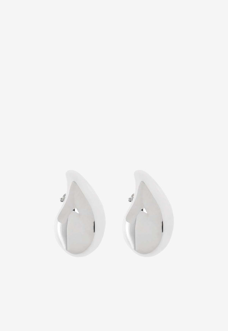 Bottega Veneta Large Drop-Shaped Earrings Silver 720038 V5070-8117