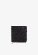 Bottega Veneta Intrecciato Slim Bi-Fold Wallet Black 749400 VCPQ4-8803