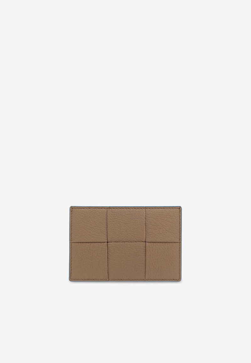 Bottega Veneta Cassette Intreccio Leather Cardholder Argil 748052 VCP13-2569