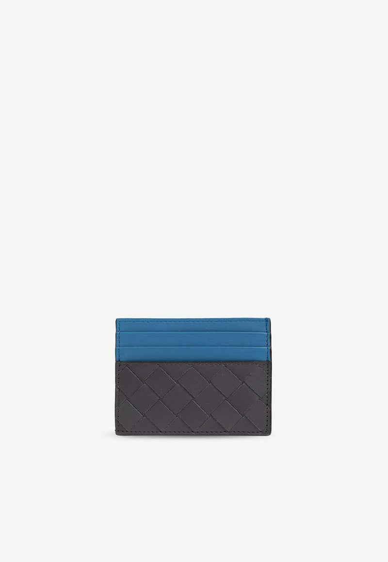 Bottega Veneta Cassette Intrecciato Leather Cardholder Ardoise 749449 VCPQ5-2338