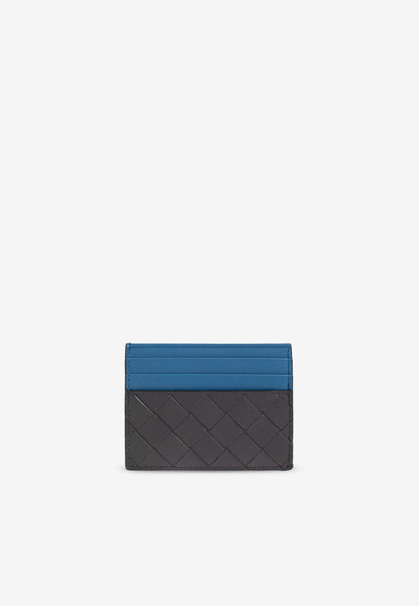 Bottega Veneta Cassette Intrecciato Leather Cardholder Ardoise 749449 VCPQ5-2338