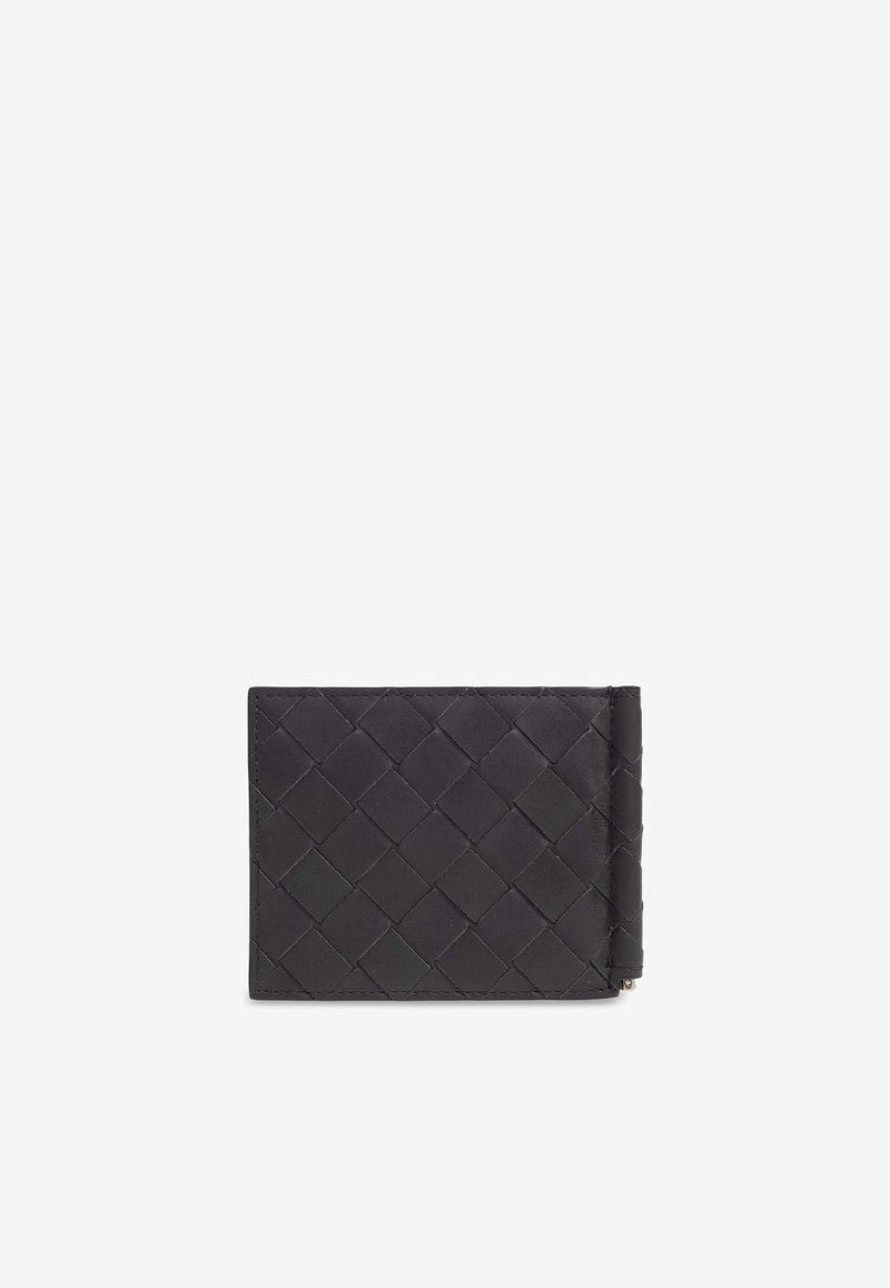 Bottega Veneta Intrecciato Bi-Fold Note Clip Wallet
 Ardoise 749404 VCPQ6-2078