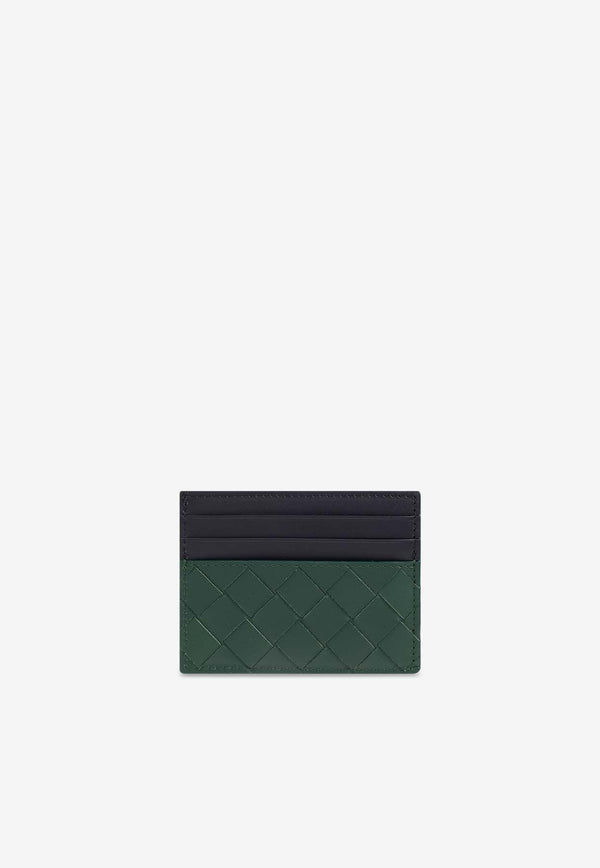 Bottega Veneta Cassette Intrecciato Leather Cardholder Emerald Green 749449 VCPQ5-3335