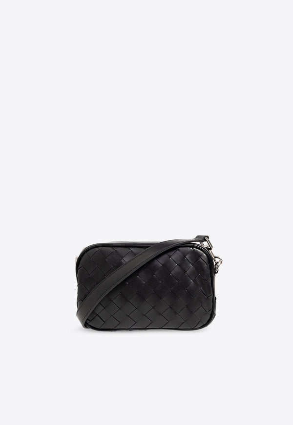 Bottega Veneta Mini Intrecciato Crossbody Bag Black 765911 V2HL1-8803