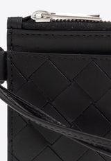 Bottega Veneta Intrecciato L-Zippered Cardholder Black 775544 VCPQ3-8803