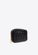 Bottega Veneta Teen Intrecciato Zippered Pouch Black 776873 V3IV0-8425