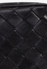 Bottega Veneta Teen Intrecciato Zippered Pouch Black 776873 V3IV0-8425